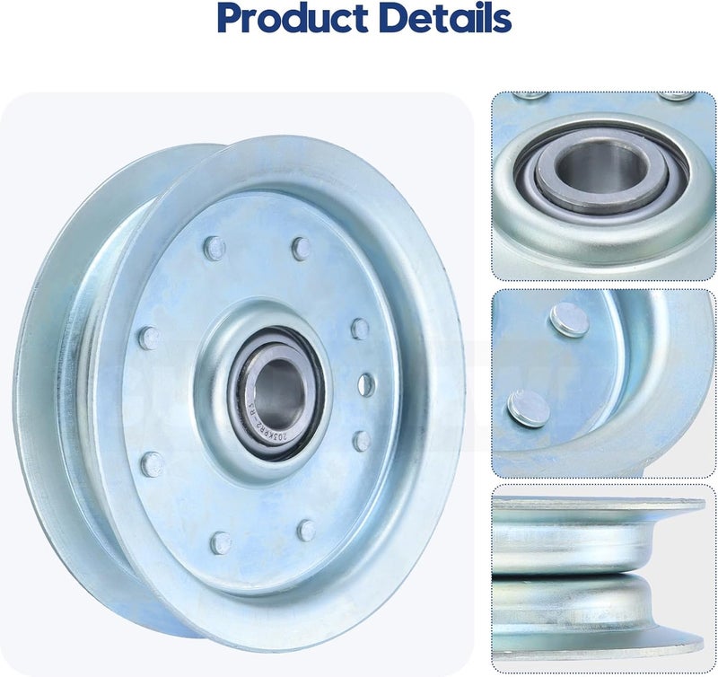 GUSUHAWK 2 Pack 30224 Flat Idler Pulley Replaces Dixie Chopper 30224 Pulley for Dixie Chopper LT1800 LT2000 LT2300 LT2400 LT2500 LT2700 LX2002 LX2400 LX2401 RB2700 SE 2550 Classic 2750 2760 3372 Mower - Image 5